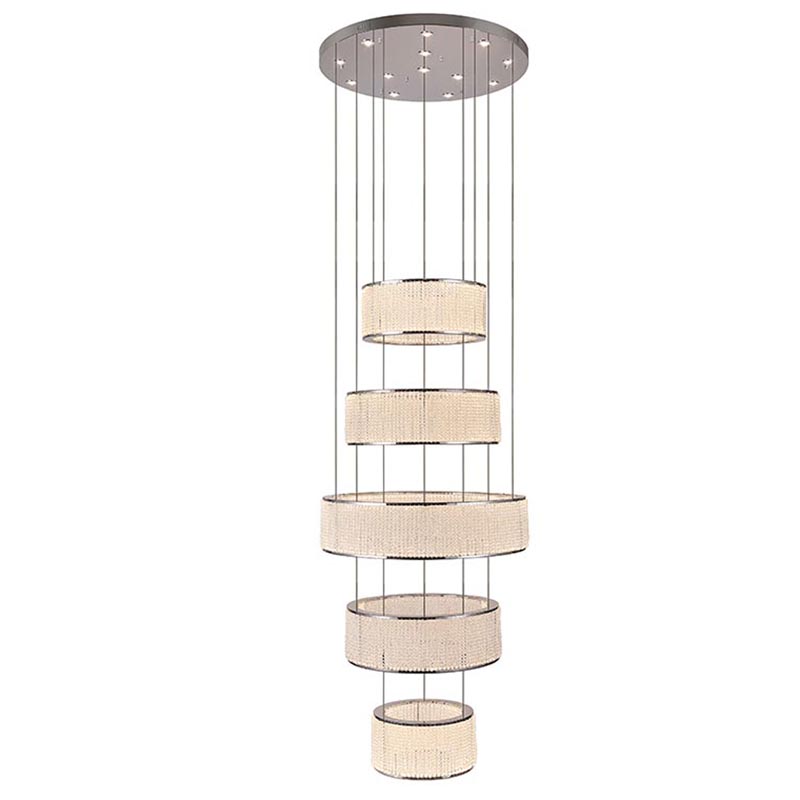 Люстра Crystal Shine Naomi 5 rings Chandelier Хром Прозрачный (Transparent) Люстра Crystal Shine Naomi 5 rings Chandelier Хром Прозрачный (Transparent) в Липецке | Loft Concept