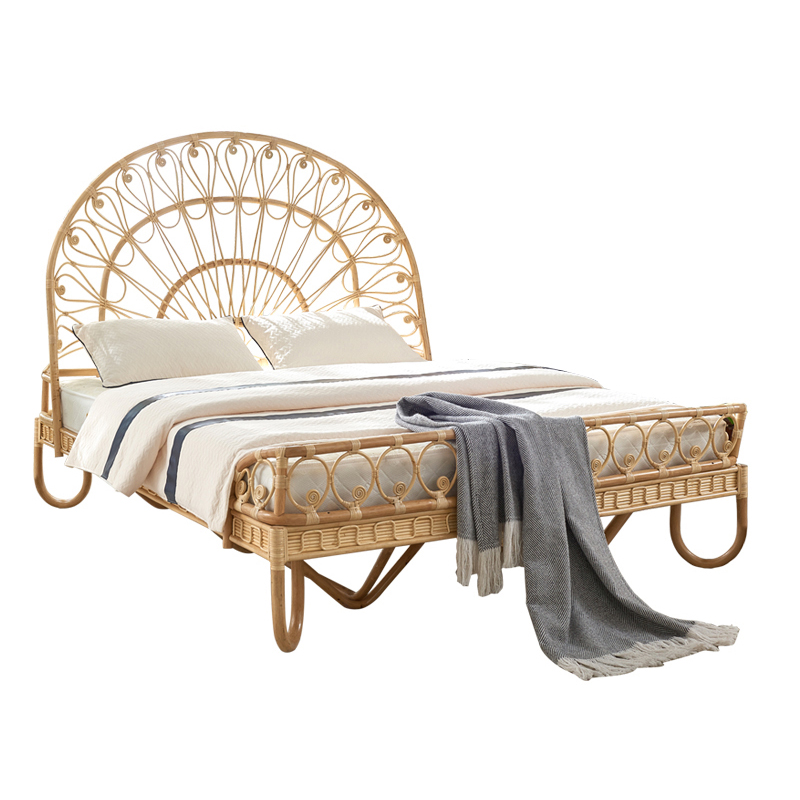 Кровать Boho Wicker Bed Древесина Кровать Boho Wicker Bed Древесина в Липецке | Loft Concept
