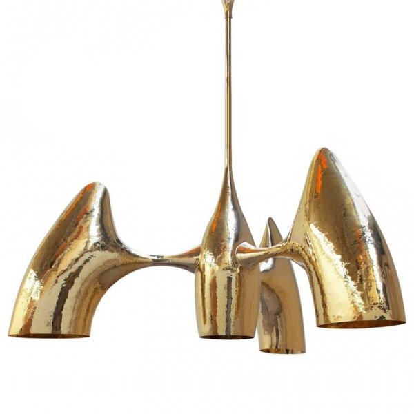 Люстра Philippe Hiquily Chandelier Винтажное глянцевое золото с состаренным эффектом Люстра Philippe Hiquily Chandelier Винтажное глянцевое золото с состаренным эффектом в Липецке | Loft Concept