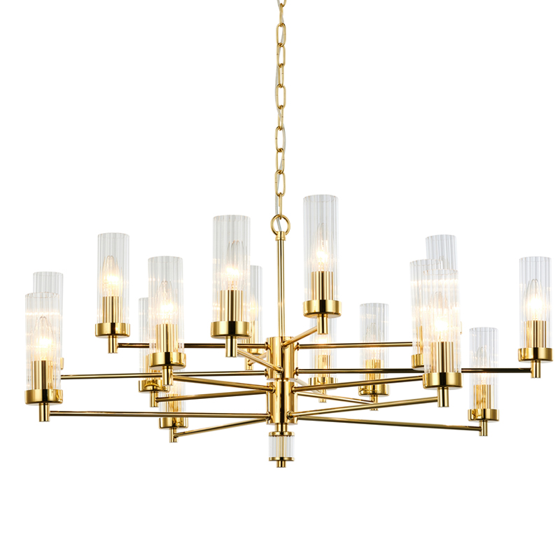 Люстра Jeanette Chandelier Gold 85 Глянцевое золото Прозрачный Люстра Jeanette Chandelier Gold 85 Глянцевое золото Прозрачный в Липецке | Loft Concept