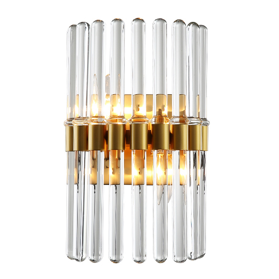 Бра Glass Tubes Sconces Прозрачный Золотой Бра Glass Tubes Sconces Прозрачный Золотой в Липецке | Loft Concept