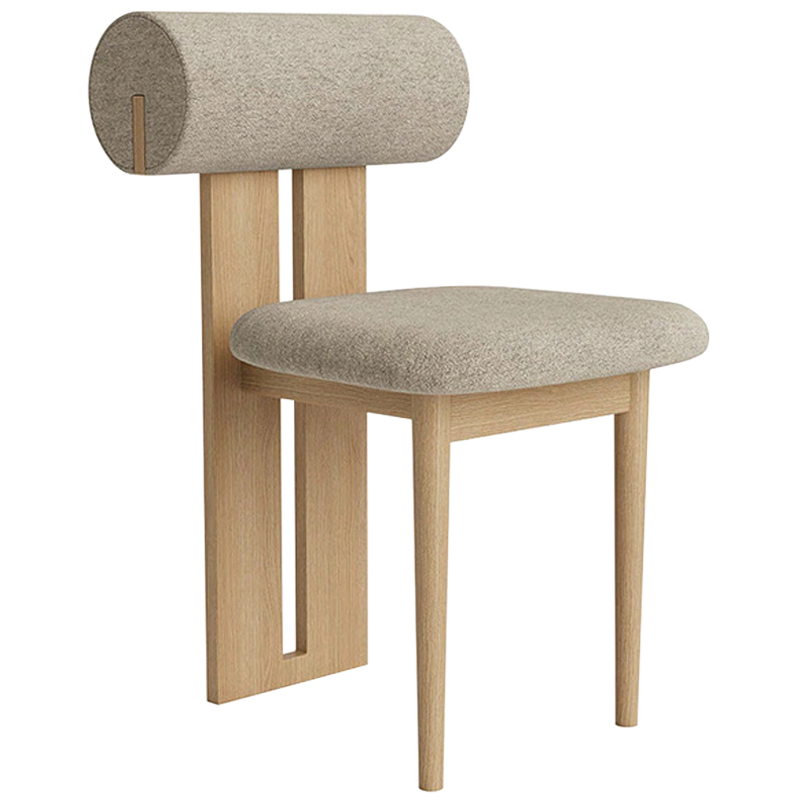 Стул Behemo Grey Chair Древесина Бежево-серый Стул Behemo Grey Chair Древесина Бежево-серый в Липецке | Loft Concept