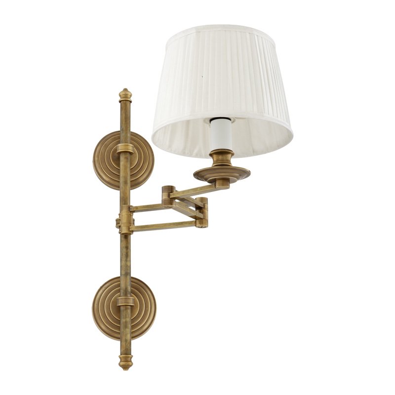 Бра Wall Lamp Favonius Brass Латунь Белый Бра Wall Lamp Favonius Brass Латунь Белый в Липецке | Loft Concept