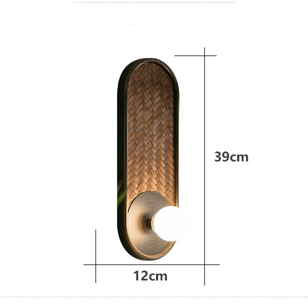 Бра с декором из плетеного бамбука Wicker Oval Lamp Бра с декором из плетеного бамбука Wicker Oval Lamp в Липецке