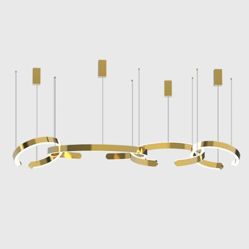 Люстра 4 горизонтальных кольца 4 Horizontal Rings Золотой в Липецке | Loft Concept 