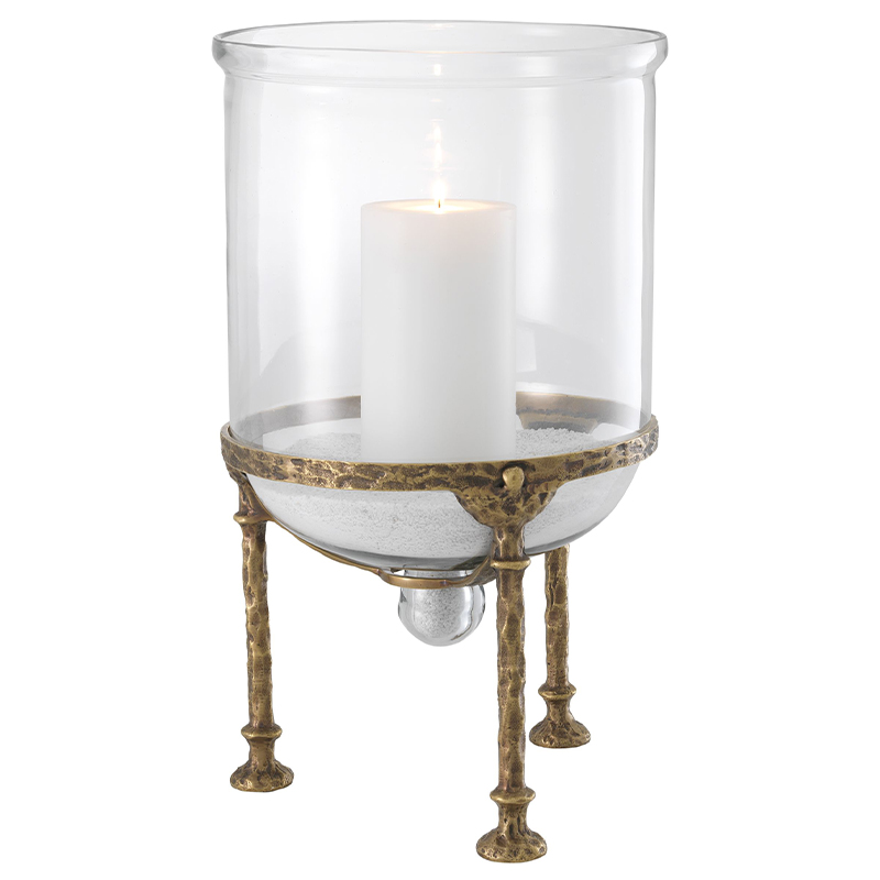 Подсвечник Eichholtz Hurricane Grace Brass Латунь Прозрачное Стекло Белый Подсвечник Eichholtz Hurricane Grace Brass Латунь Прозрачное Стекло Белый в Липецке | Loft Concept