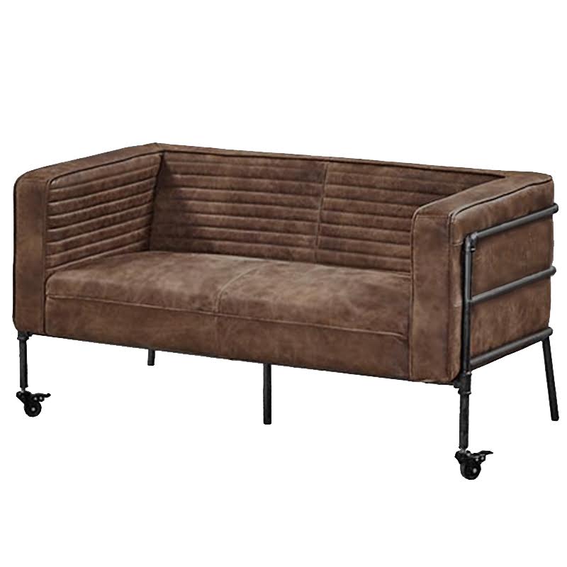 Диван Desmond Loveseat Grain Leather Коричневый Диван Desmond Loveseat Grain Leather Коричневый в Липецке | Loft Concept