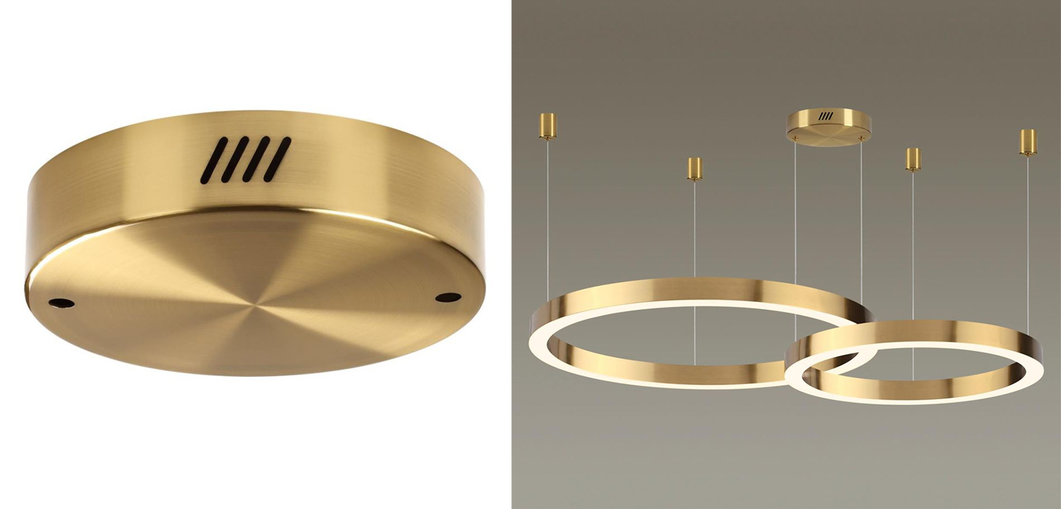 Основание для светильника Ring Horizontal Gold 18 - фото