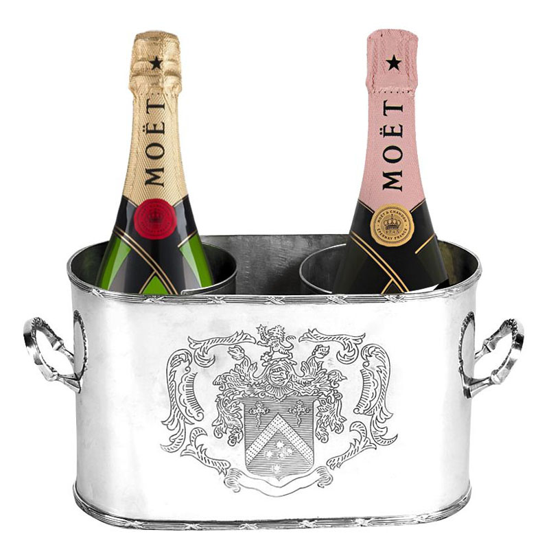 Ведерко для шампанского Eichholtz WINE COOLER MAGGIA DOUBLE Никель Ведерко для шампанского Eichholtz WINE COOLER MAGGIA DOUBLE Никель в Липецке | Loft Concept