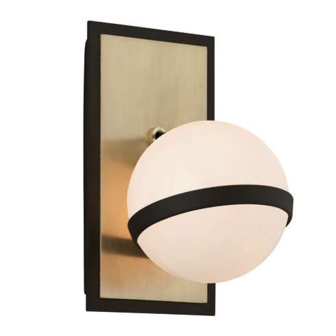 Бра Troy Lighting Ace Wall Sconce Латунь Черный Молочный Бра Troy Lighting Ace Wall Sconce Латунь Черный Молочный в Липецке | Loft Concept