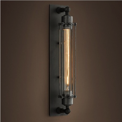 Бра настенное Loft Industrial Edison Cage Momo Графит Черный Бра настенное Loft Industrial Edison Cage Momo Графит Черный в Липецке | Loft Concept
