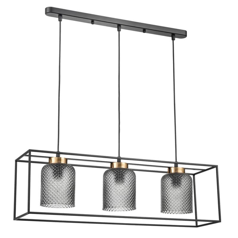 Люстра Myron Chandelier rectangular Черный Дымчатый (Smoke) Люстра Myron Chandelier rectangular Черный Дымчатый (Smoke) в Липецке | Loft Concept