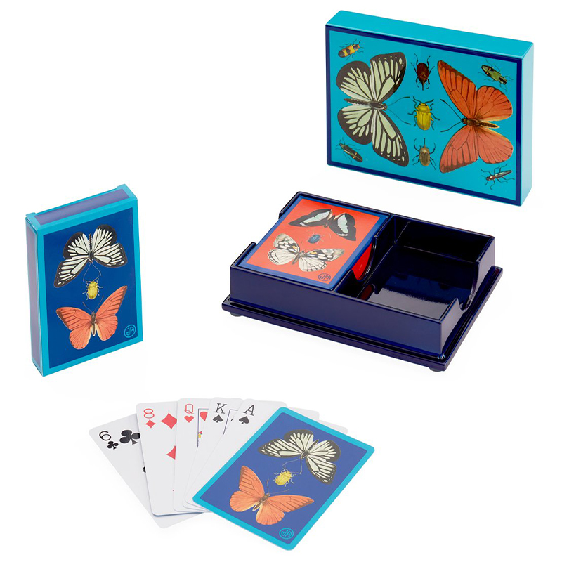Игральные карты BOTANIST LACQUER CARD SET Jonathan Adler Синий Голубой Мульти Игральные карты BOTANIST LACQUER CARD SET Jonathan Adler Синий Голубой Мульти в Липецке | Loft Concept
