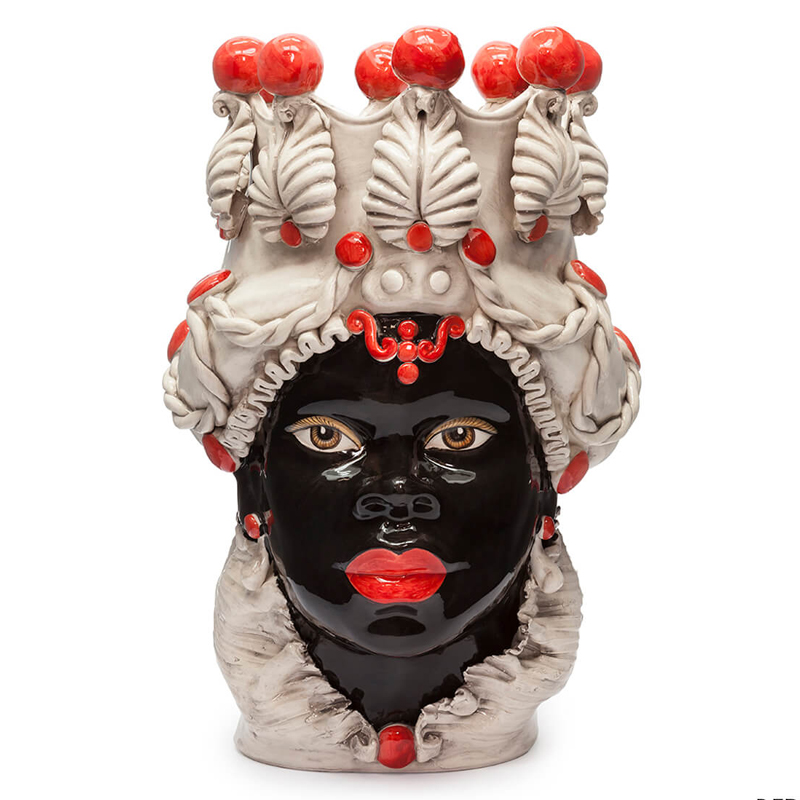Ваза VASE MORO LADY BIG Red Черный Бежево-серый Красный Ваза VASE MORO LADY BIG Red Черный Бежево-серый Красный в Липецке | Loft Concept