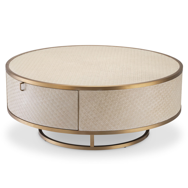 Кофейный стол Eichholtz Coffee Table Napa Valley oak Бежевый Матовая латунь Кофейный стол Eichholtz Coffee Table Napa Valley oak Бежевый Матовая латунь в Липецке | Loft Concept