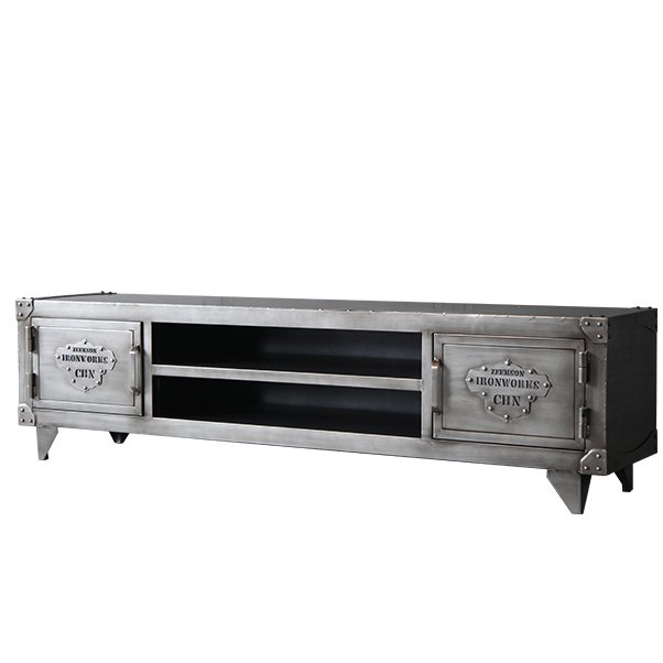 TV-тумба Loft Safe с полками Серебряный TV-тумба Loft Safe с полками Серебряный в Липецке | Loft Concept