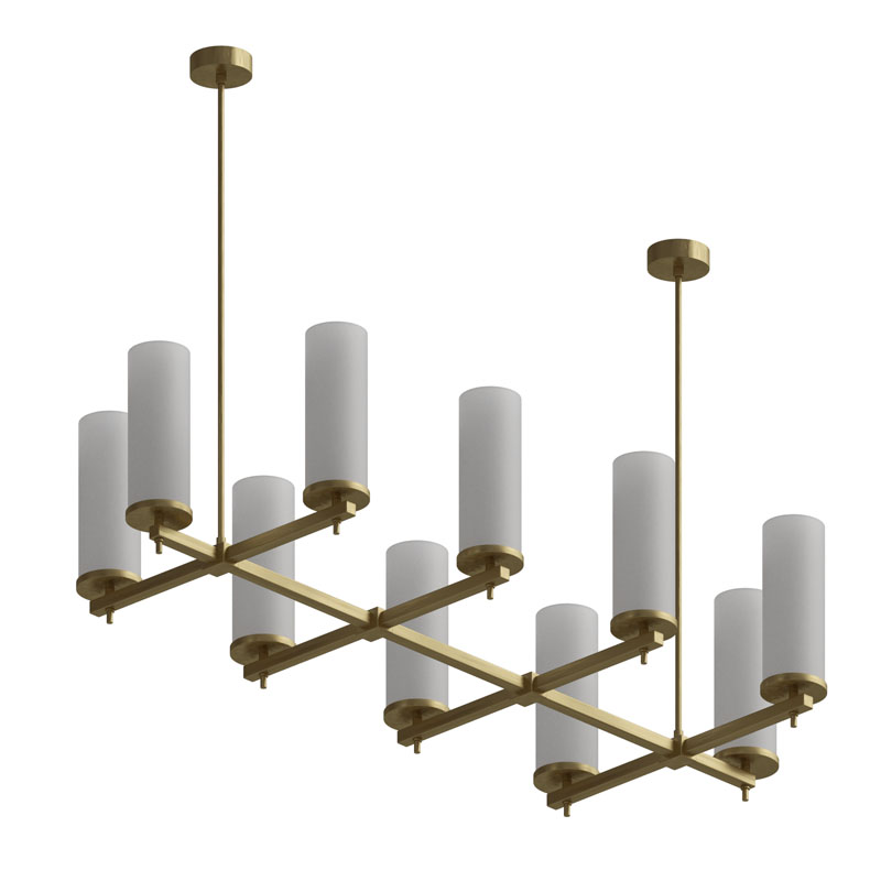 Люстра Дизайнерская Candle Holder Латунь Белый Люстра Дизайнерская Candle Holder Латунь Белый в Липецке | Loft Concept