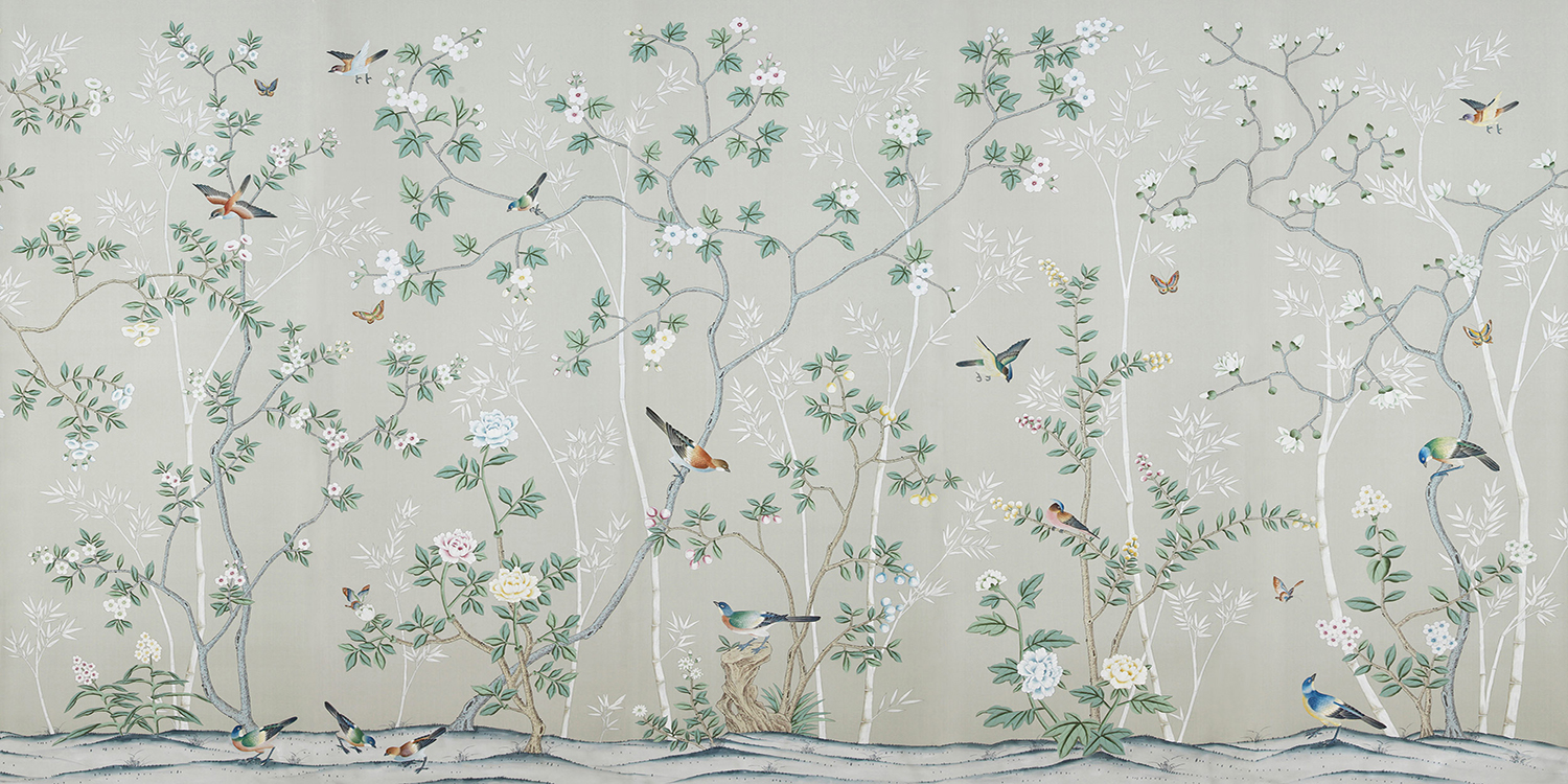 Обои ручная роспись Portobello Pale Grey - фото