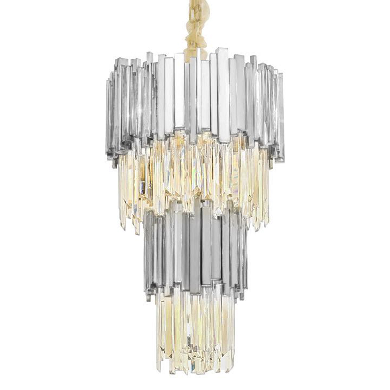 Люстра многоярусная Luxxu Modern Cascade Chandelier Silver Metal Glass 45 Серебряный Прозрачное Стекло Люстра многоярусная Luxxu Modern Cascade Chandelier Silver Metal Glass 45 Серебряный Прозрачное Стекло в Липецке | Loft Concept