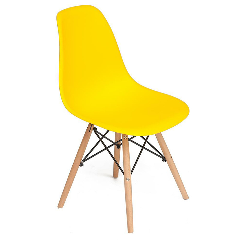 Стул DSW yellow Желтый Древесина в Липецке | Loft Concept 