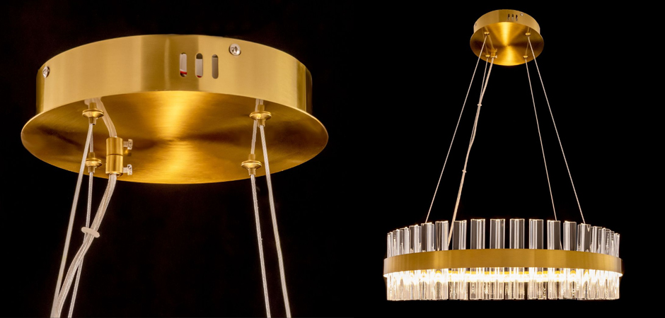 Круглая Люстра Кольцо Хрусталь диаметр 60 см RING Saturno Not Baroncelli Brass Круглая Люстра Кольцо Хрусталь диаметр 60 см RING Saturno Not Baroncelli Brass - Loft-Concept в Липецке