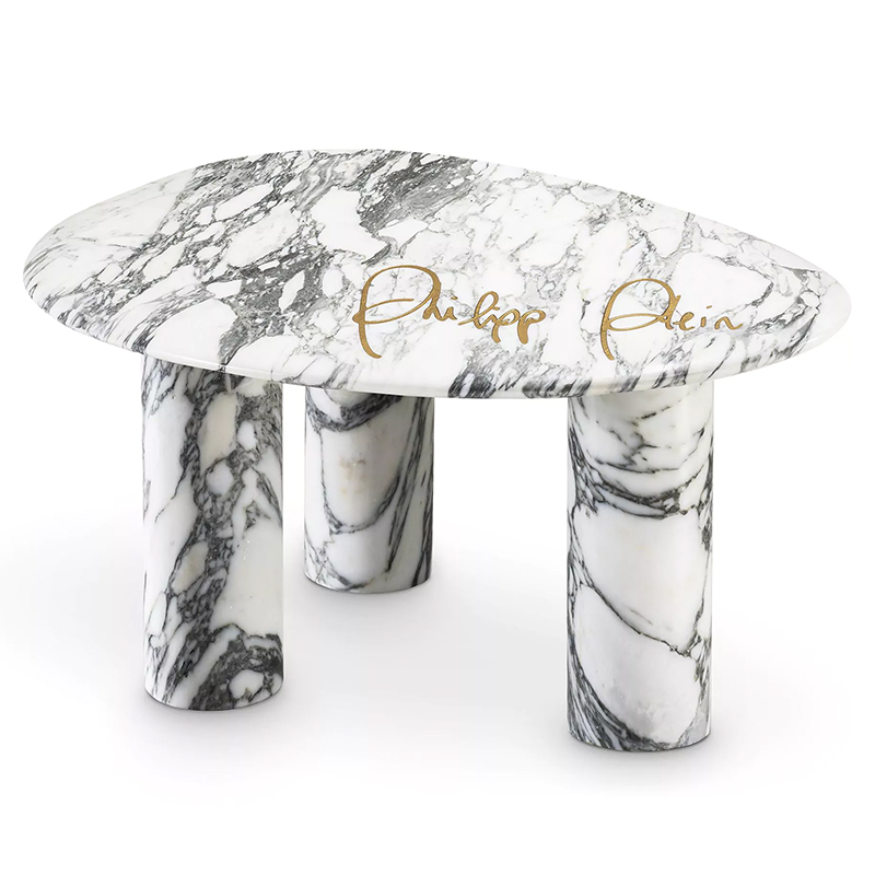 Приставной стол Philipp Plein Side Table Forte Белый Мрамор Bianco Белый Приставной стол Philipp Plein Side Table Forte Белый Мрамор Bianco Белый в Липецке | Loft Concept
