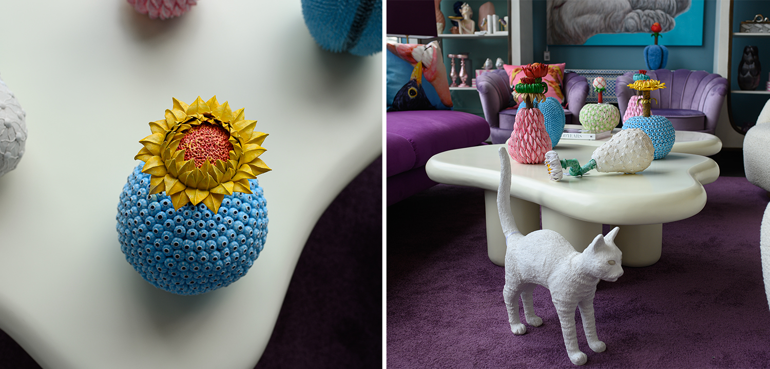 Статуэтка тропический фрукт Tropical Fruit Blue Yellow - фото №3