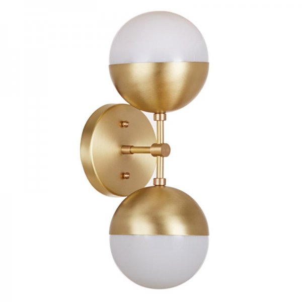 Бра Copper Light Bra Duos Brass Белый Латунь Бра Copper Light Bra Duos Brass Белый Латунь в Липецке | Loft Concept
