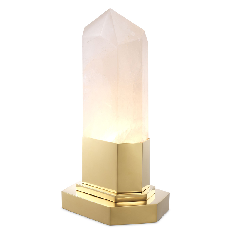 Настольная лампа Eichholtz Table Lamp Rock Crystal Золотой Молочный Настольная лампа Eichholtz Table Lamp Rock Crystal Золотой Молочный в Липецке | Loft Concept