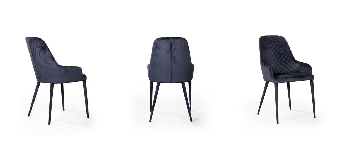 Стул Douglas Rhombus Chair Черный Велюр - фото №1