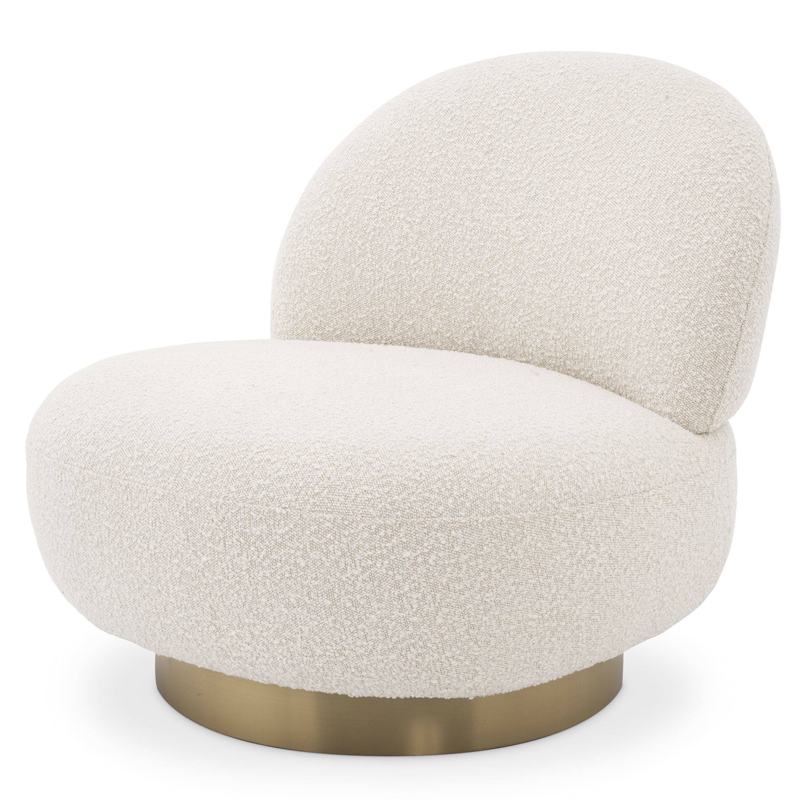 Кресло Eichholtz Swivel Chair Clement Кремовый Латунь Кресло Eichholtz Swivel Chair Clement Кремовый Латунь в Липецке | Loft Concept