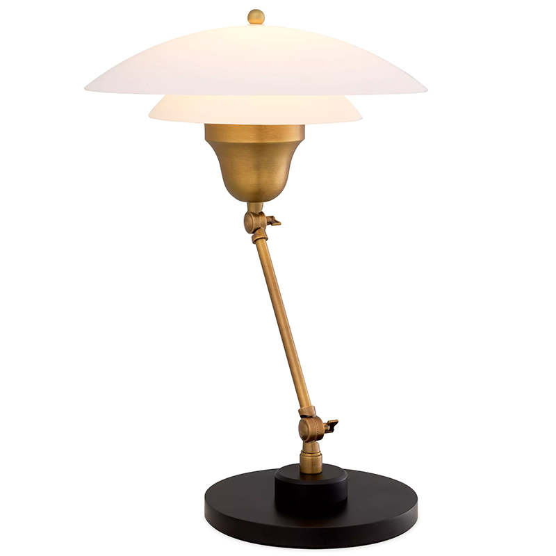 Настольная лампа Eichholtz Table Lamp Novento Латунь Белый Настольная лампа Eichholtz Table Lamp Novento Латунь Белый в Липецке | Loft Concept