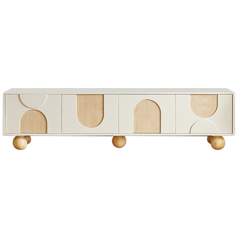 ТВ-тумба Bell Wooden Forms TV Stand Бежевый Древесина ТВ-тумба Bell Wooden Forms TV Stand Бежевый Древесина в Липецке | Loft Concept