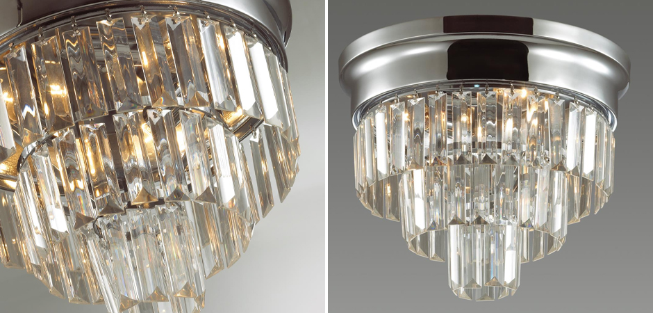 Хрустальная потолочная люстра Crystal Fountain Хром Хрустальная потолочная люстра Crystal Fountain Хром - Loft-Concept в Липецке