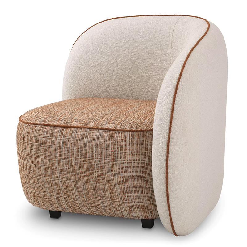 Кресло Eichholtz Chair San Marino Right Кремовый Коричневый Кресло Eichholtz Chair San Marino Right Кремовый Коричневый в Липецке | Loft Concept