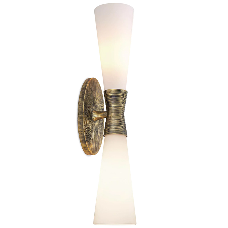 Бра Eichholtz Wall Lamp Nolita Double Латунь Белый Бра Eichholtz Wall Lamp Nolita Double Латунь Белый в Липецке | Loft Concept