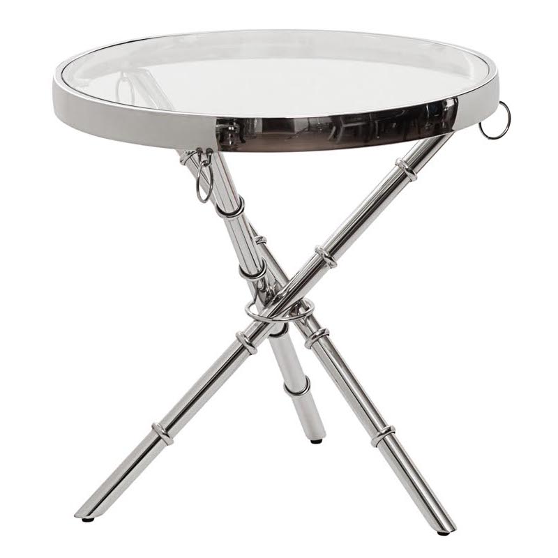 Стол Metal Bamboo Table chromium Хром Прозрачное Стекло Стол Metal Bamboo Table chromium Хром Прозрачное Стекло в Липецке | Loft Concept