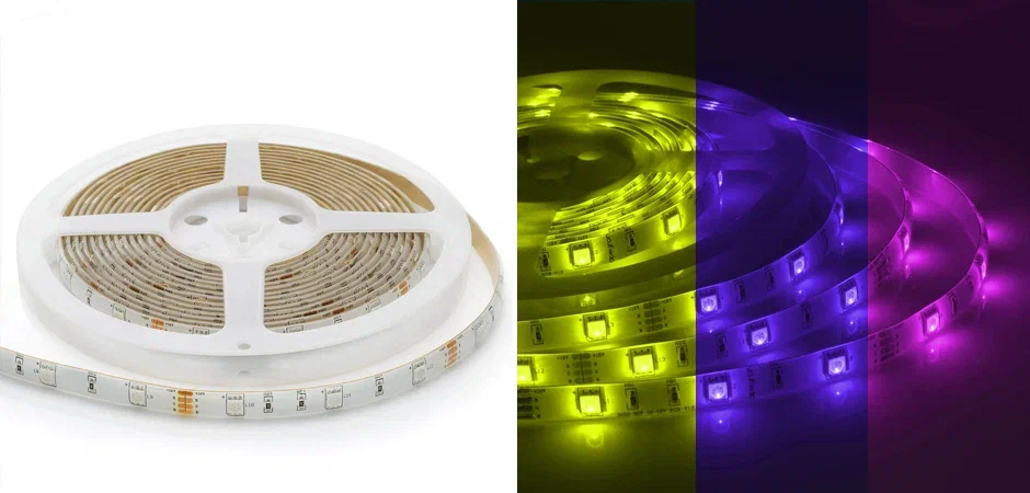Светодиодная влагозащищенная лента 7,2W/m 30LED/m 5050SMD разноцветная 5M Светодиодная влагозащищенная лента 7,2W/m 30LED/m 5050SMD разноцветная 5M - Loft-Concept в Липецке