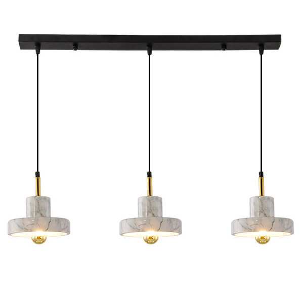 Люстра Tom Dixon Stone Pendant White 3 Белый Золотой Люстра Tom Dixon Stone Pendant White 3 Белый Золотой в Липецке | Loft Concept
