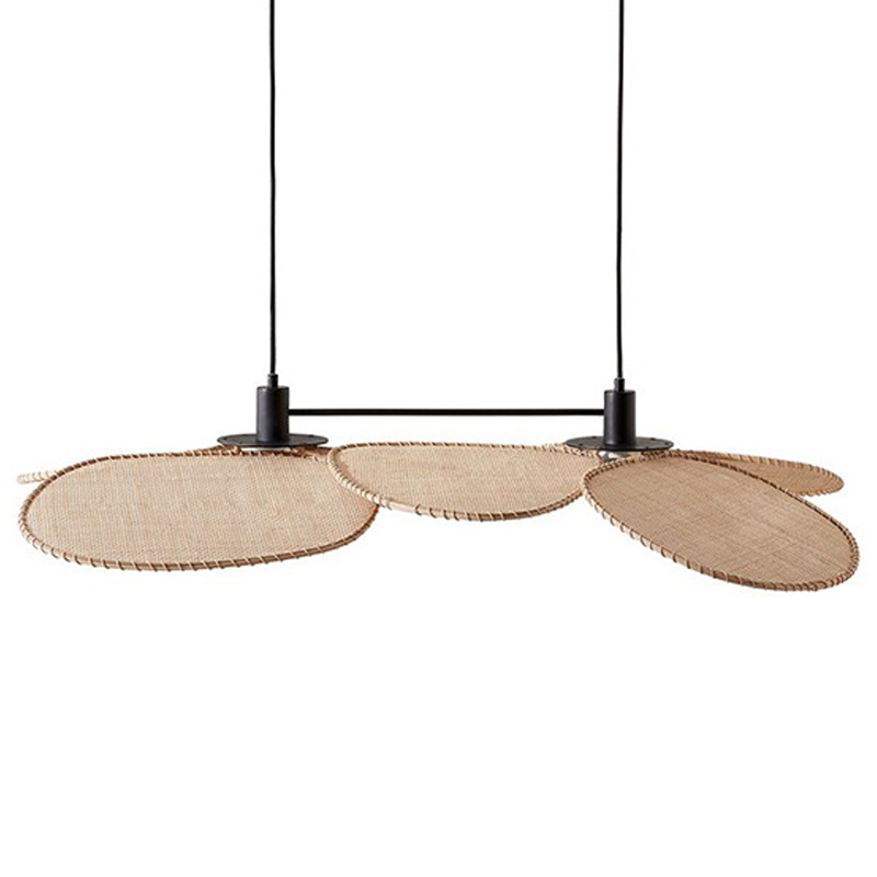 Подвесной светильник Takibi Two Lamp Pendant Древесина Черный Бежевый Подвесной светильник Takibi Two Lamp Pendant Древесина Черный Бежевый в Липецке | Loft Concept