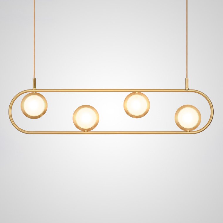 Люстра HOOP LED LONG Золотой Люстра HOOP LED LONG Золотой в Липецке | Loft Concept