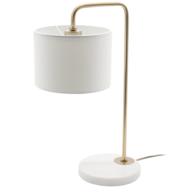 Настольная лампа Randers Table Lamp Белый Золотой Настольная лампа Randers Table Lamp Белый Золотой в Липецке | Loft Concept