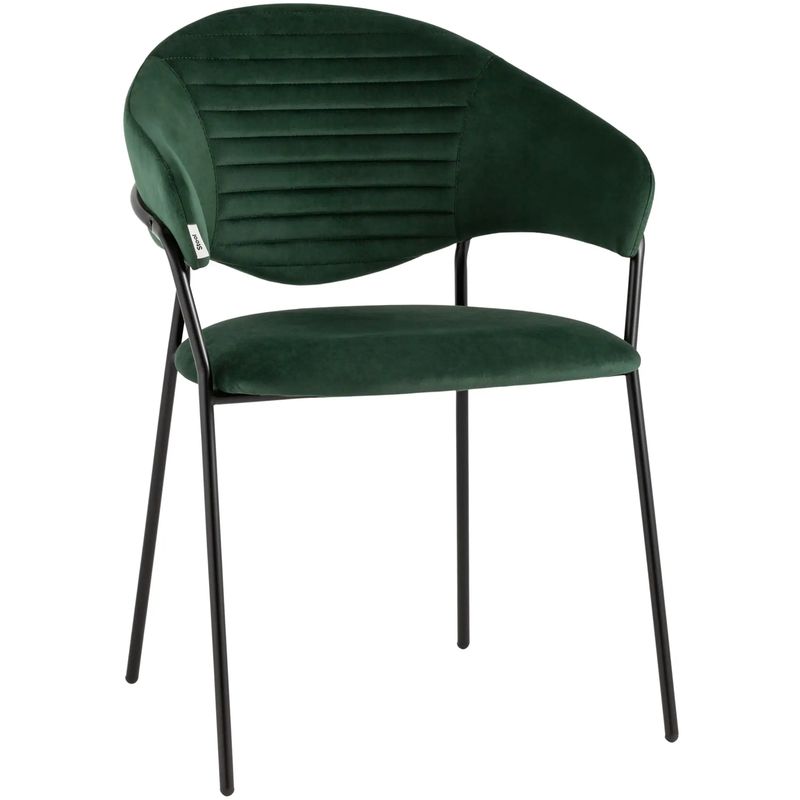 Стул Alexis Chair Зеленый Велюр Зеленый Черный Стул Alexis Chair Зеленый Велюр Зеленый Черный в Липецке | Loft Concept