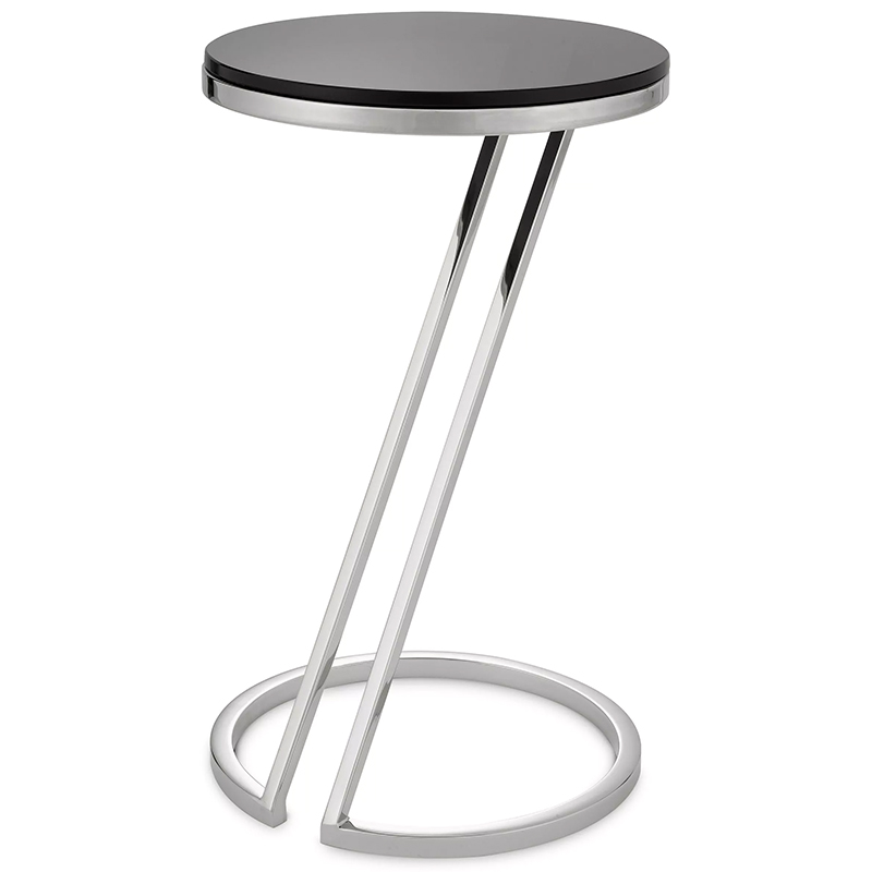 Приставной стол Eichholtz Side Table Falcone Chrome Хром Черный Приставной стол Eichholtz Side Table Falcone Chrome Хром Черный в Липецке | Loft Concept