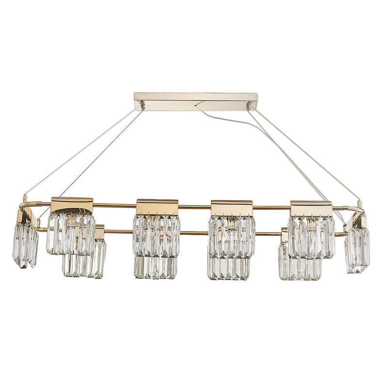 Люстра Crystal Pendants gold 10 Глянцевое золото Прозрачное Стекло Люстра Crystal Pendants gold 10 Глянцевое золото Прозрачное Стекло в Липецке | Loft Concept