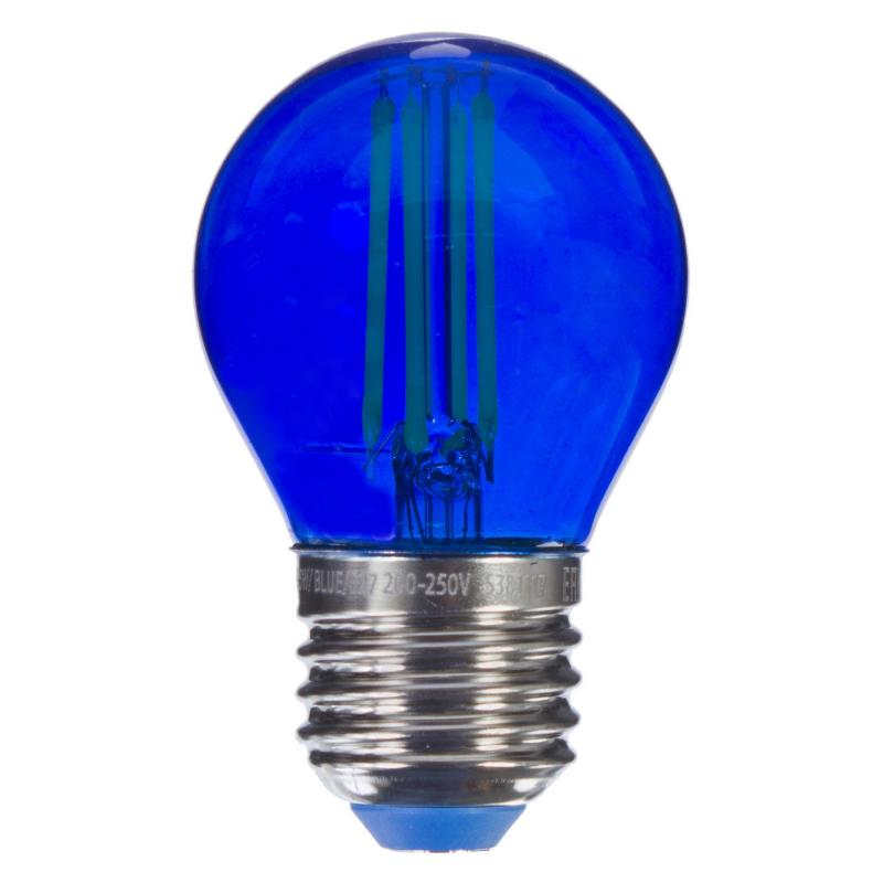 Синяя прозрачная лампочка LED E27 5W Синий Синяя прозрачная лампочка LED E27 5W Синий в Липецке | Loft Concept