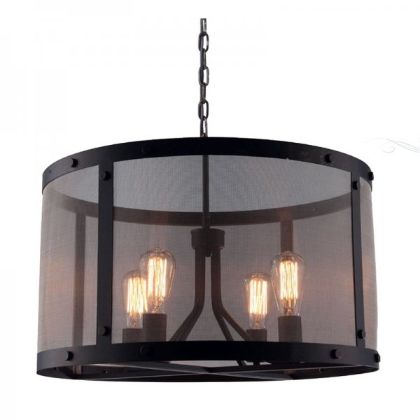 Люстра Loft Riveted Mesh Chandelier Round Черный Люстра Loft Riveted Mesh Chandelier Round Черный в Липецке | Loft Concept