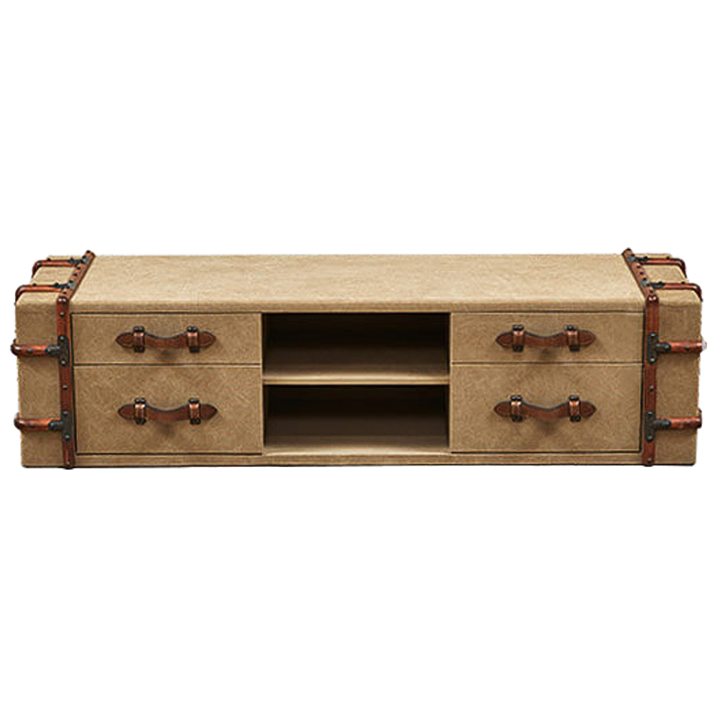 ТВ-тумба Suitcase TV stand Коричневый Бежевый ТВ-тумба Suitcase TV stand Коричневый Бежевый в Липецке | Loft Concept