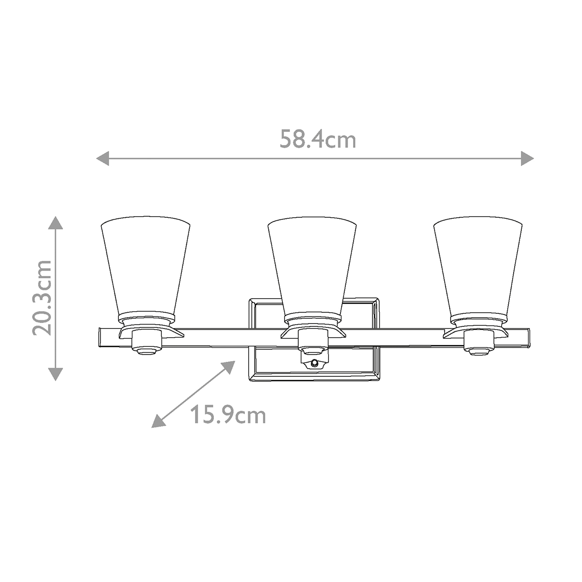 Бра для ванных комнат с белыми стеклянными конусными плафонами Hinkley в Липецке