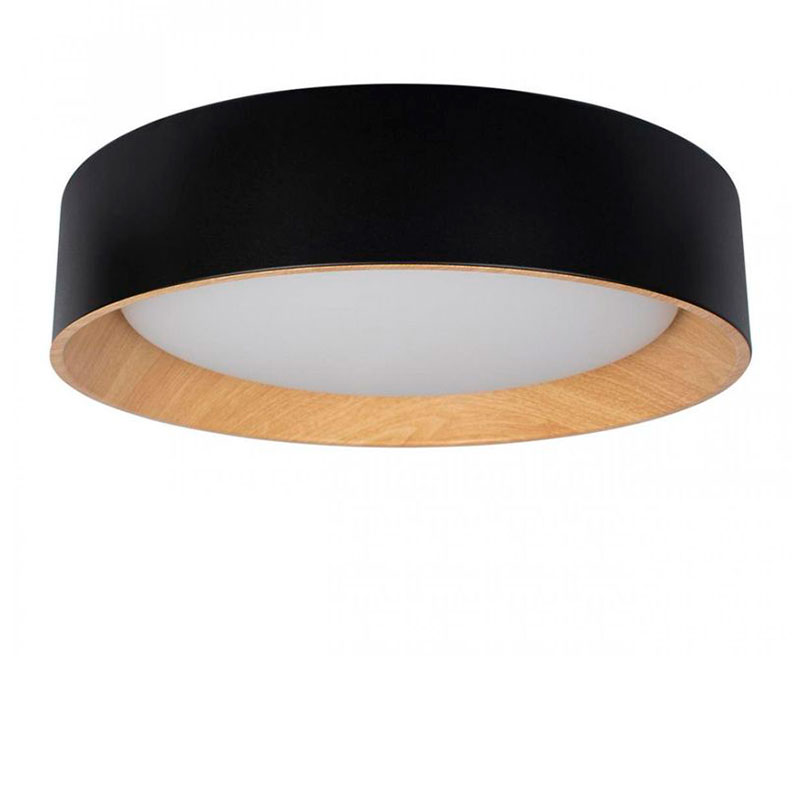 Светильник потолочный круглый Assol cup Black Wood диаметр 45 Черный матовый Древесина Светильник потолочный круглый Assol cup Black Wood диаметр 45 Черный матовый Древесина в Липецке | Loft Concept